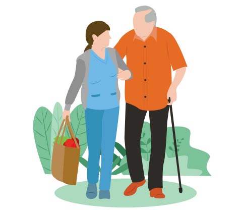 同行援護のイメージイラスト