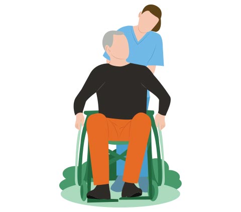 家事の援助・介護をしているイメージイラスト